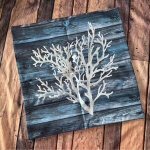 Coral Reef Rustic Pillow Cover 18”